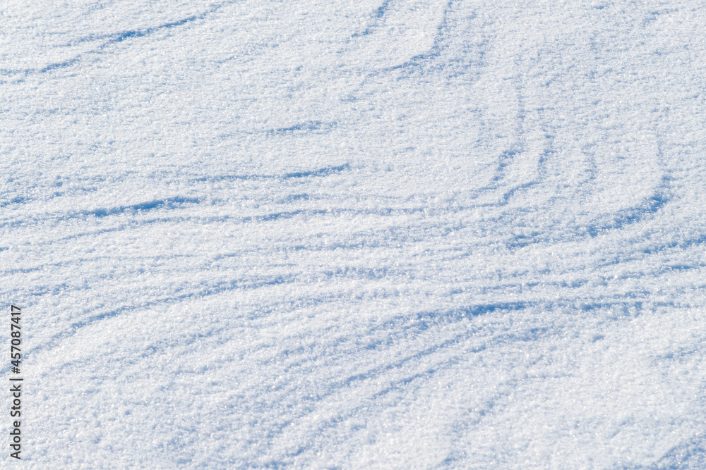 Fresh winter snow texture. Smooth powder background. Nobody
