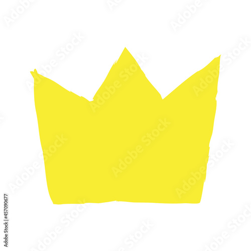 A Cute Hand Drawn Crown Silhouette - Amazing cute minimalist vector crown sign suitable for apps, sticker, children book, clip art, decoration, animation, design asset and illustration in general