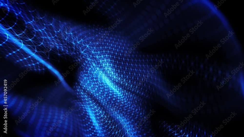 Abstract Digital Mesh Shape Fx Background Loop/ 4k animation of an ...