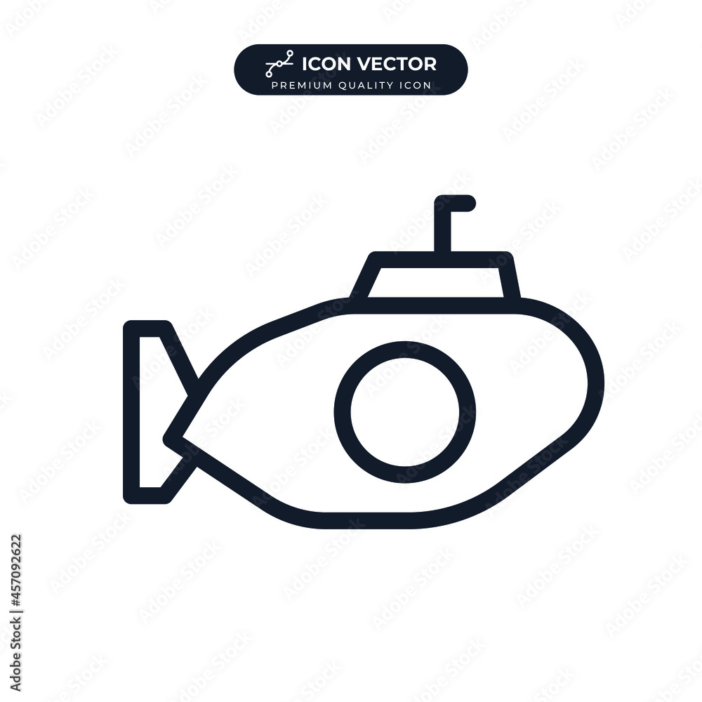Submarine icon symbol template for graphic and web design collection logo vector illustration Submarine icon symbol template for graphic and web design collection logo vector illustration