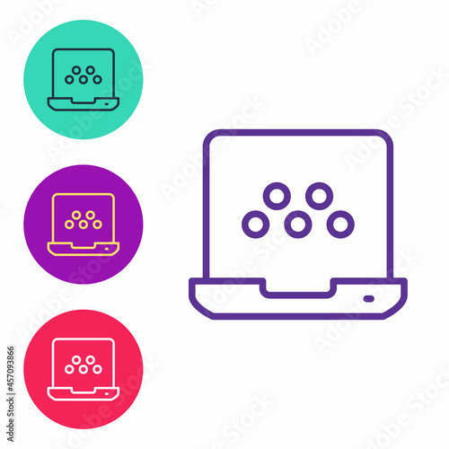 Set line Taxi mobile app icon isolated on white background. Mobile application taxi. Set icons colorful. Vector
