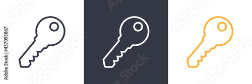 Vektor Lineart Hausschlüssel Icons
