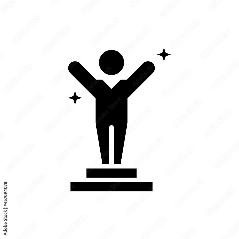 Motivation vector Solid icon style illustration. EPS 10 file