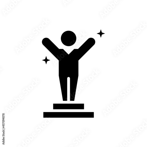Motivation vector Solid icon style illustration. EPS 10 file