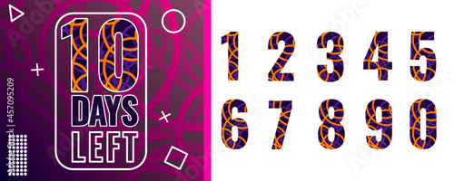 Number Collection with Abstract Curvy Style