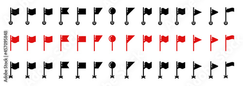 Pointer of location on the map. Set of checkboxes for location on the map. Indicative marker for applications, websites and other resources. Vector elements.