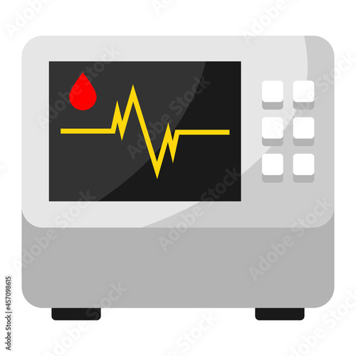 Illustration of artificial lung ventilation apparatus. Object for medicine and health.