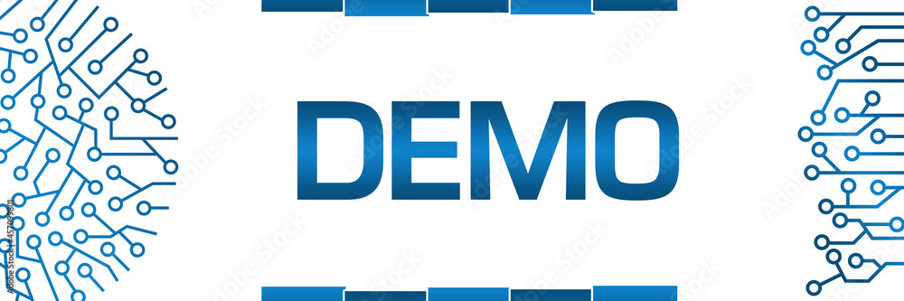 Demo Blue Circuit Circular Left Right Banner Demo Blue Circuit Circular Left Right Banner