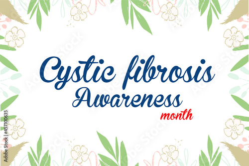 Cystic fibrosis Awareness Month. Holiday concept. Template for background, banner, card, poster with text inscription. Vector EPS10 illustration
