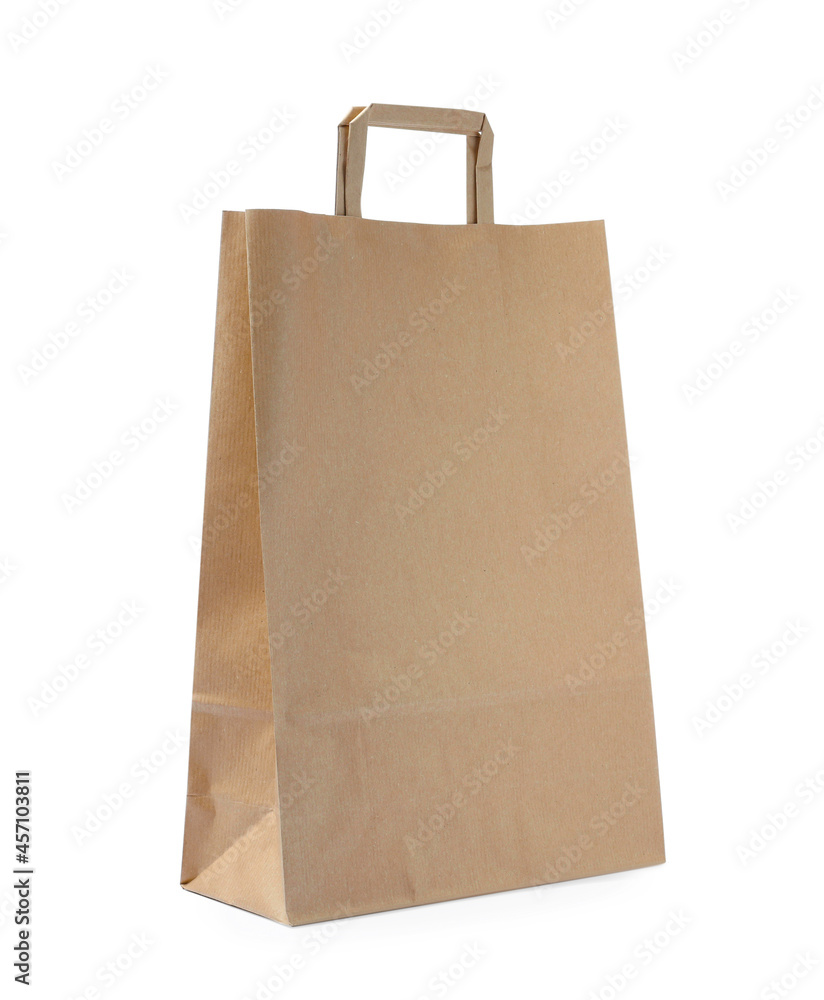Kraft shopping paper bag isolated on white Kraft shopping paper bag isolated on white
