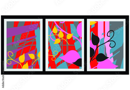 Artistic Floral vector illustration, modern abstract, with a touch of java motif, eps 10 