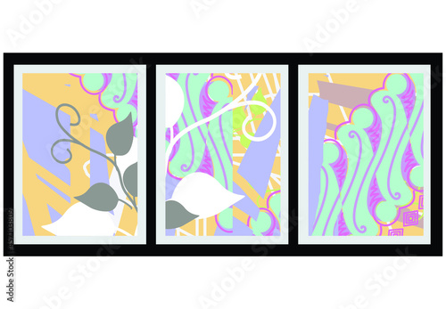 Artistic Floral vector illustration, modern abstract, with a touch of java motif, eps 10 