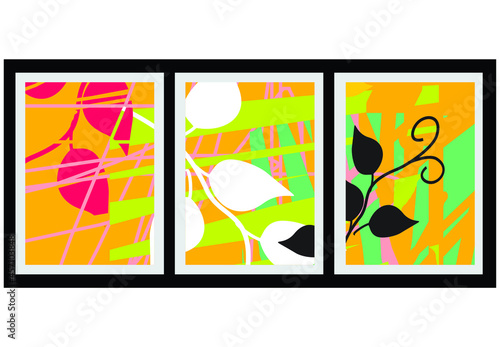 Artistic Floral vector illustration, modern abstract, with a touch of java motif, eps 10 