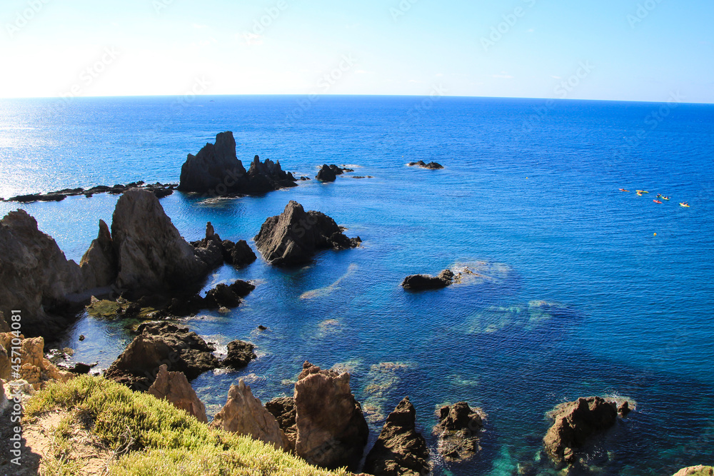 Reef of the Sirens in Cabo de Gata-Nijar natural park, Almeria, Spain Reef of the Sirens in Cabo de Gata-Nijar natural park, Almeria, Spain