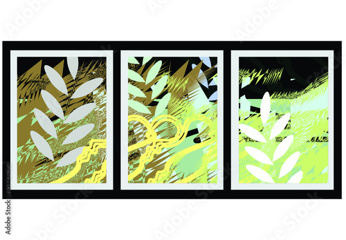 Artistic Floral vector illustration, modern abstract, with a touch of java motif, eps 10 