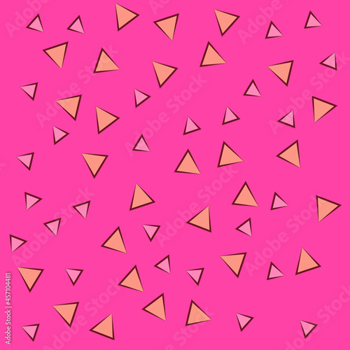 Vector triangle abstract pattern for kids. Perfect for greetings, invitations, manufacture wrapping paper, textile and web design. Vector pattern. 