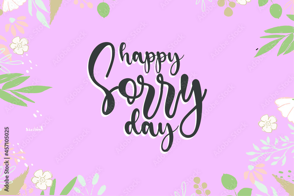 National Sorry Day. Holiday concept. Template for background, banner, card, poster with text inscription. Vector EPS10 illustration
