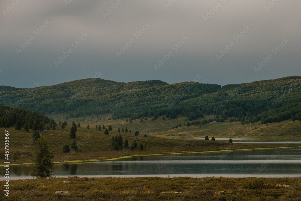 View of mountain lakes in the Ulagan area of the Altai Republic View of mountain lakes in the Ulagan area of the Altai Republic