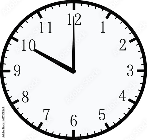 Simple illustration design for 10 o'clock
