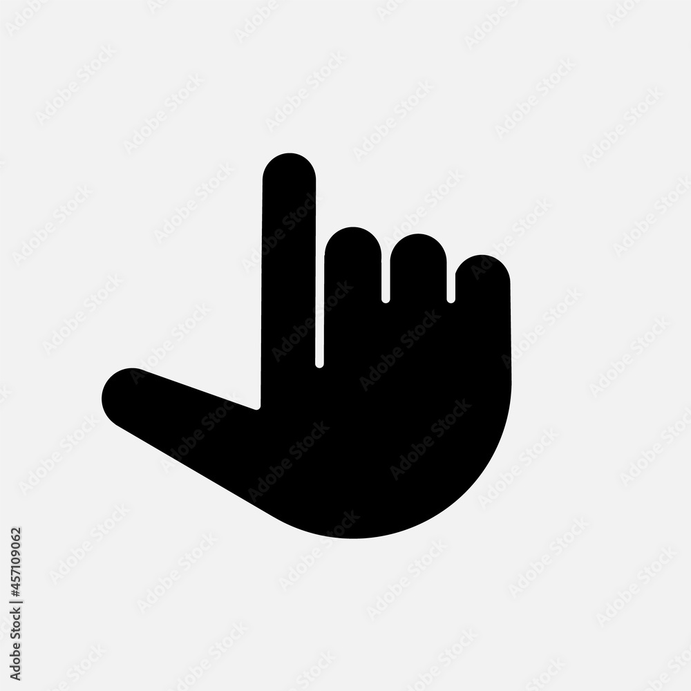 Forefinger web emoji icon. Vector simple forefinger Forefinger web emoji icon. Vector simple forefinger
