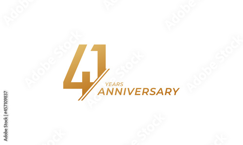 Free Download 41 Year Anniversary Celebration Vector. Happy Anniversary Greeting Celebrates Template Design Illustration - GFXLoad