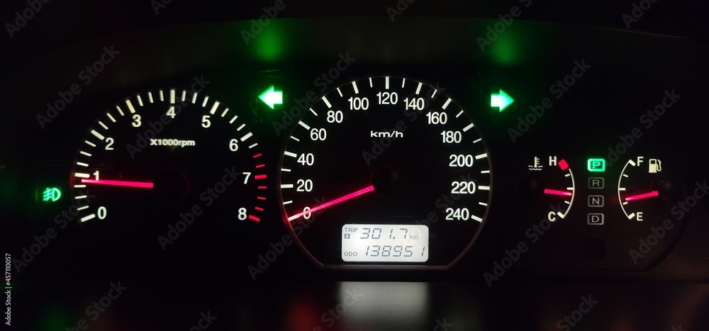 Fototapeta premium speedometer on the road