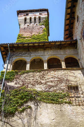 Historic castle of Castelnuovo Bormida, Piedmont, Italy photo
