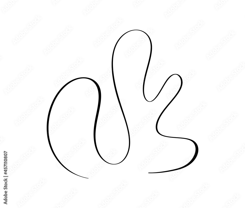 Abstract Vector Wavy calligraphy line. Black and white illustration. Element of design for posters and flyers story Abstract Vector Wavy calligraphy line. Black and white illustration. Element of design for posters and flyers story