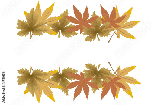 Marco de otoño hecho de hojas secas.