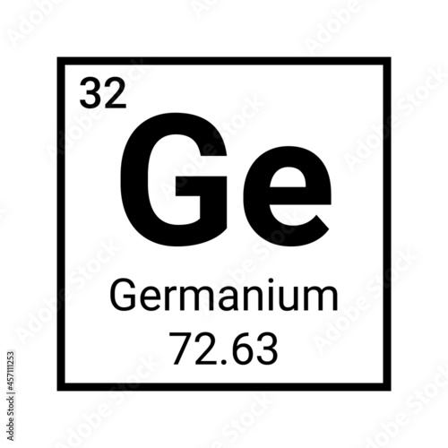 Fotografie Germanium education periodic element atomic chemistry symbol icon