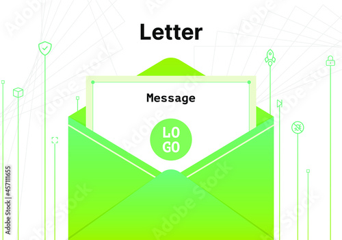 Corporate digital email letter message 