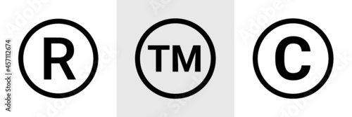 Fotografie, Obraz Trademark copyright symbol logo