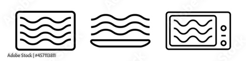 Microwave oven safe symbol vector container cooking isolated oven safe symbol microwave
