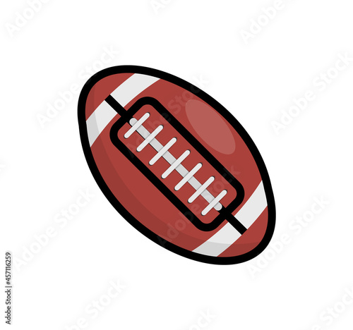 Rugby ball vector icon. American football illustration background league isolated logo