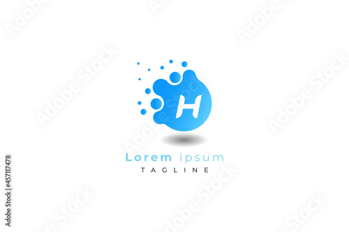 Letter H creative bubble modern business logo