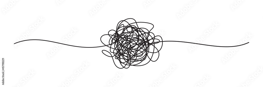 Tangled grungy round scribble isolated on white background Tangled grungy round scribble isolated on white background