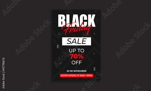 Black Friday Sale Flyer Design Template photo