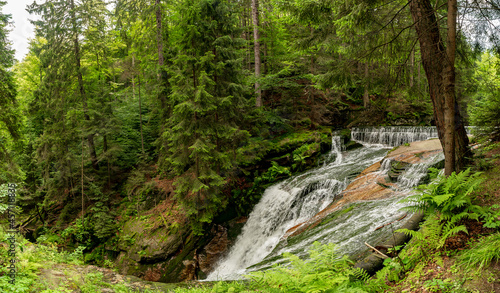 Fototapeta Naklejka Na Ścianę i Meble -  Giant Mountains, Karkonosze, Wodospad Szklarki, Kochelfall, stream, mountain stream, poland 