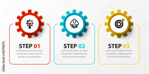Infographic design template. Creative concept with 3 steps