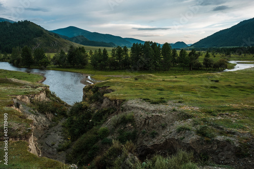 Beautiful scenery of the Altai Republic on the way to Tyungur photo