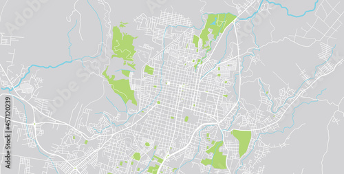 Urban vector city map of Santa An, California , United States of America