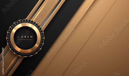 Black and gold luxury certificate background