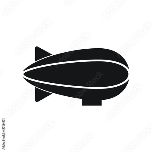 Blimp or dirigible airship icon design