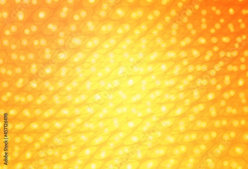 Light Yellow vector background with bubbles.