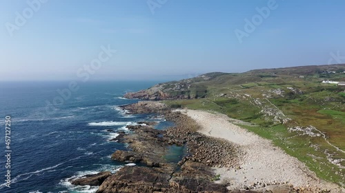 Aerial view of the beach by Falcorrib south of Dungloe, County Donegal - Ireland photo