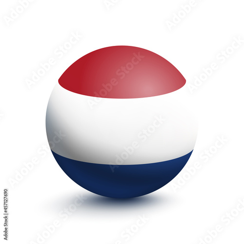 Flag of Netherlands in the form of a ball