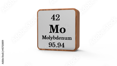 3d Molybdenum Element Sign. Stock image.