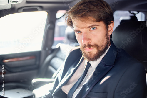 emotional man in a suit in a car a trip to work self confidence © SHOTPRIME STUDIO