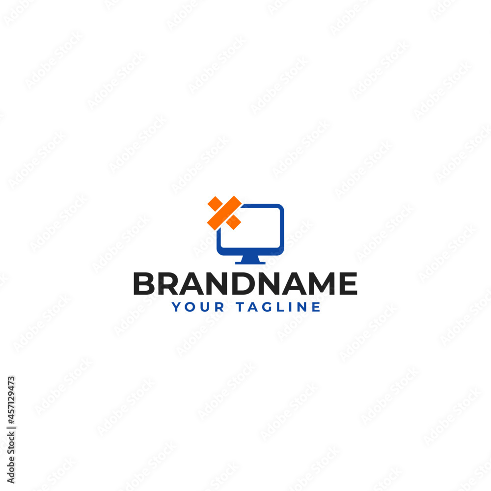 PC repair logo template design. computer icon symbol. PC repair logo template design. computer icon symbol.