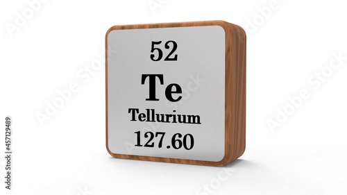 3d Tellurium Element Sign. Stock image.